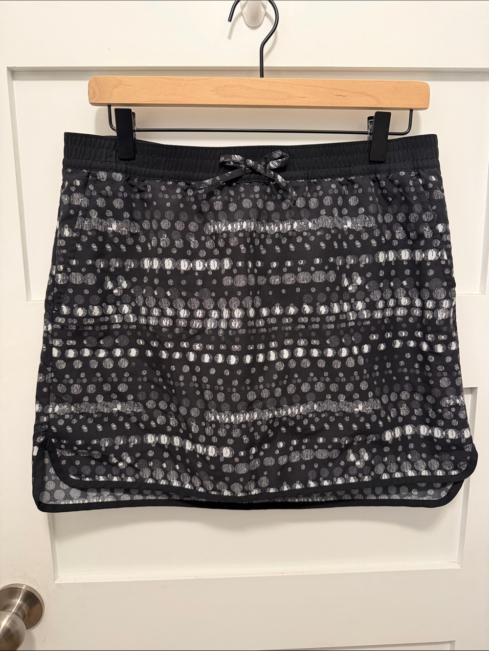 Columbia Black Mini Skort with Dot Pattern